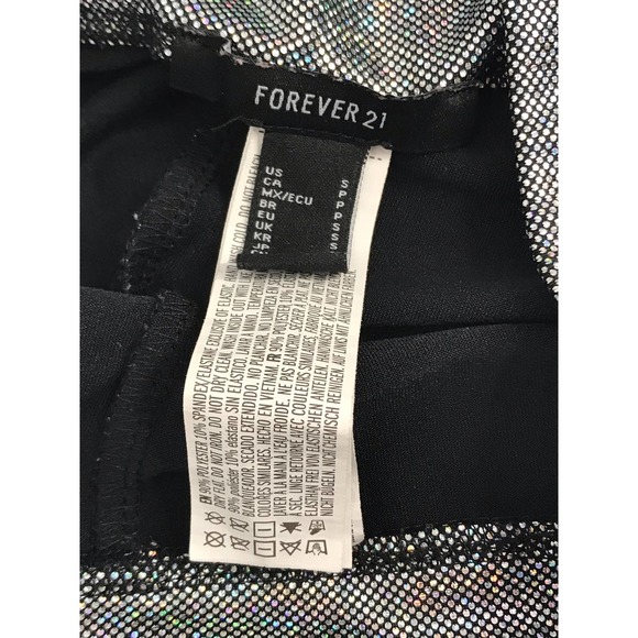 Forever 21 Metallic Silver Iridescent Leggings Size S - Picture 4 of 6